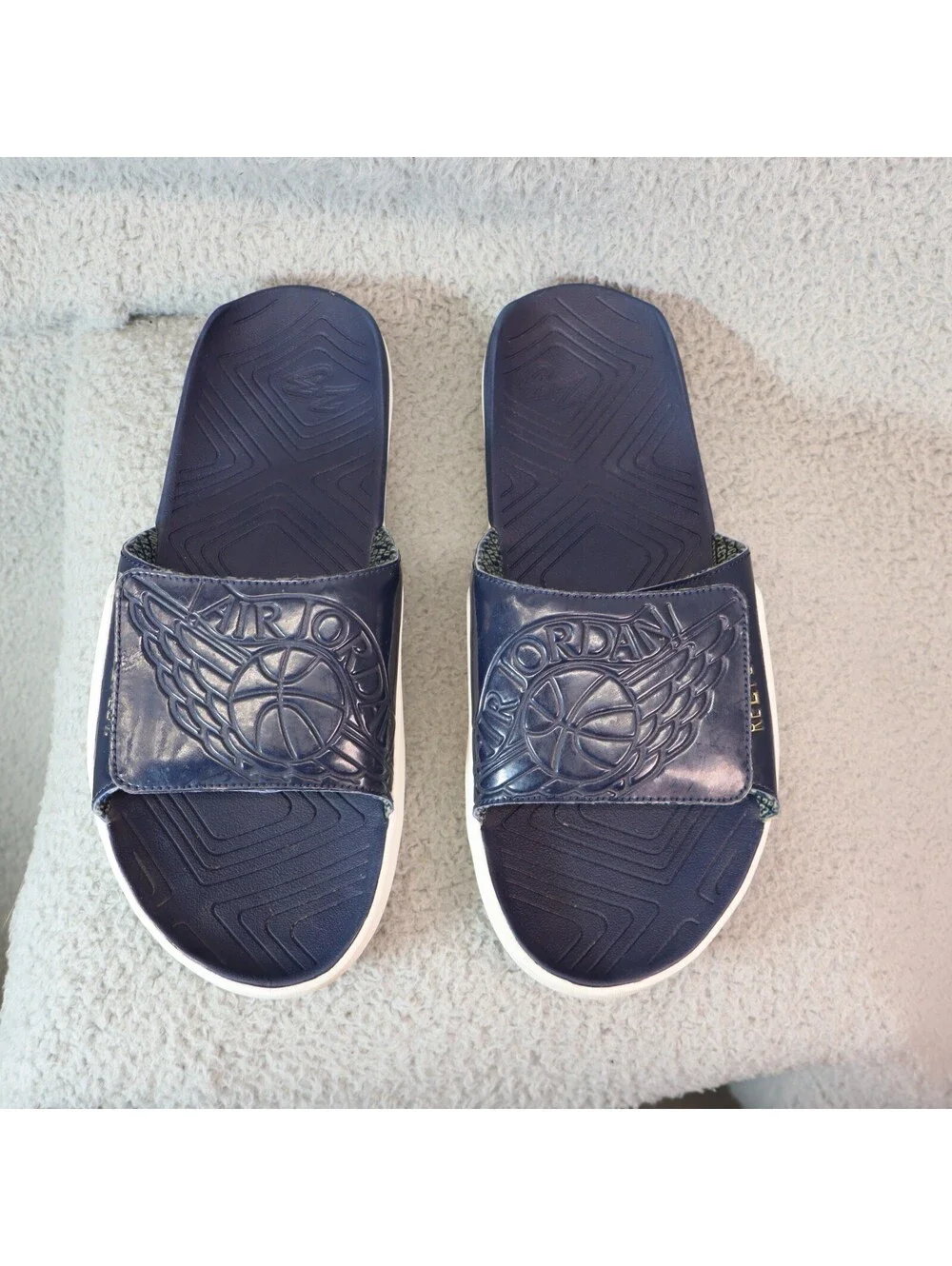 Jordan Hydro 7 Slide Men sz 12 Navy Blue Re2pect AO1566-402